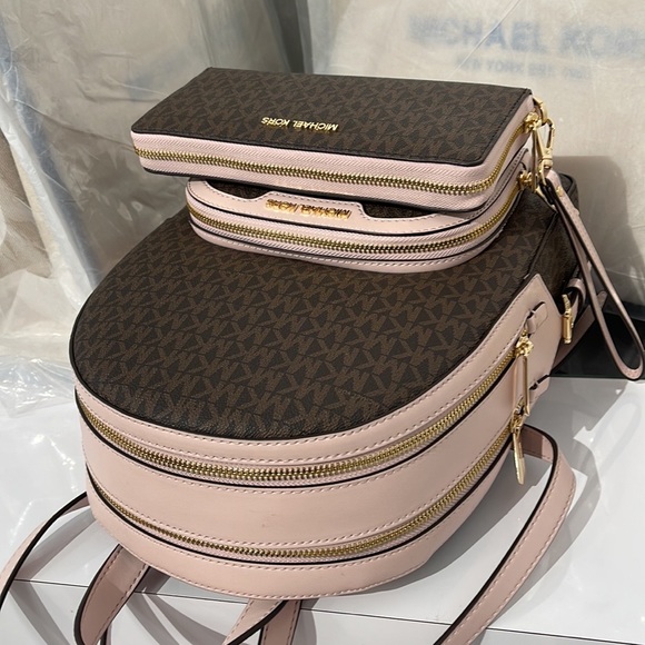 Michael Kors Md Backpack Bag Jaycee & Lg CONTINENTAL wallet-wristlet-phoneholder - Picture 9 of 16